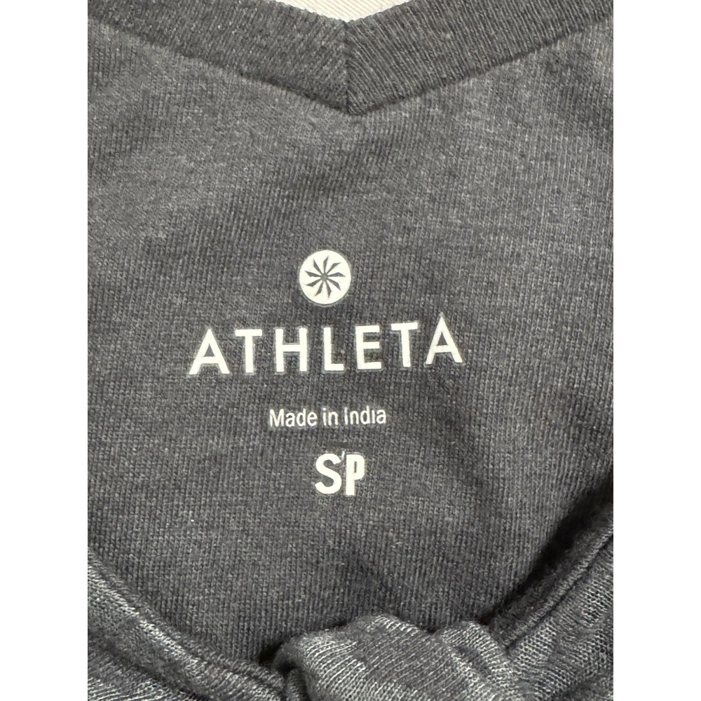 Athleta Womens SP Mini Dress Bolinas Burnout Gray Cap Sleeve Athleisure‎ - Picture 7 of 9